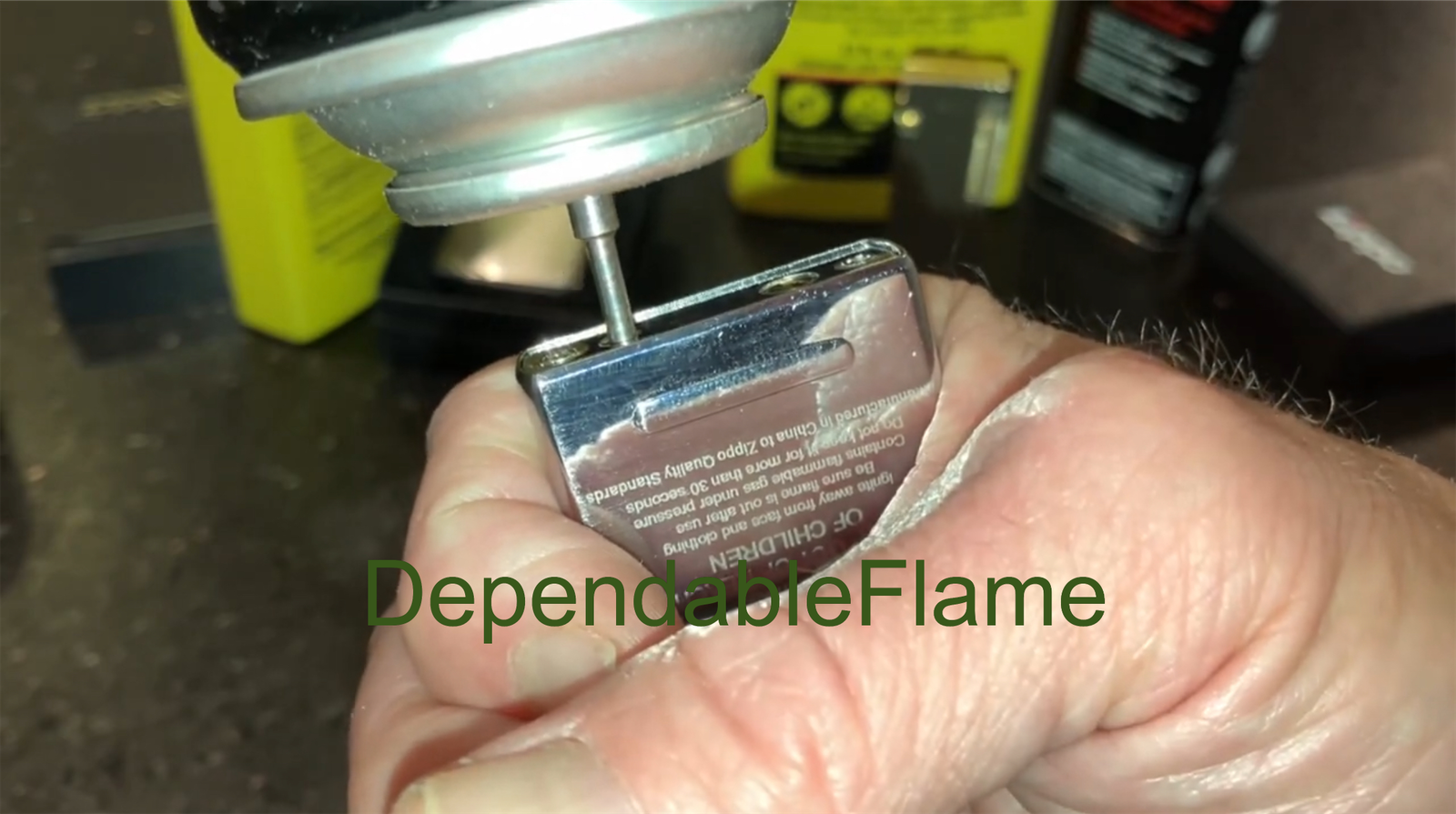 Zippo Lighter Yellow Flame Butane Insert Windproof Flame Refillable Fuel